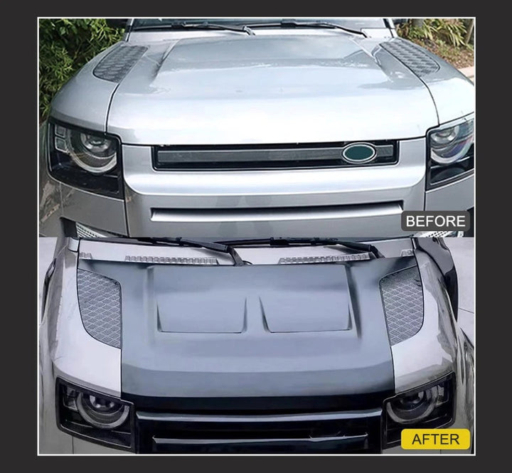 Car Craft Compatible With Range Land Rover Defender 90 110 130 L663 Lr129997 2020+ Front Hood Bonnet Alluminium - CAR CRAFT INDIA