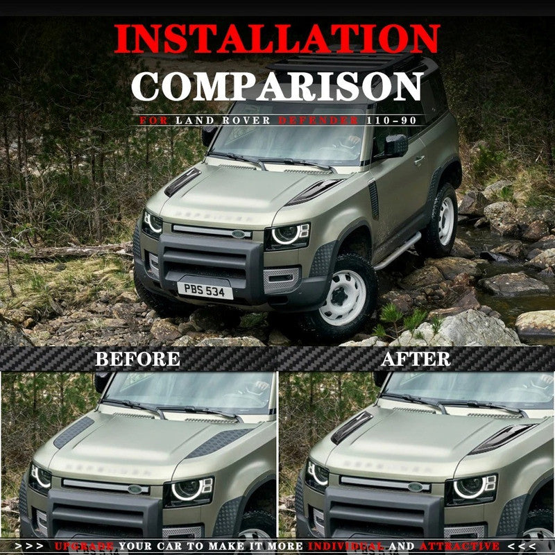 Car Craft Compatible With Range Land Rover Defender 90 110 L663 Lr129997 2020+ Bonnot Hood Air Vent Trim Flap Model A - CAR CRAFT INDIA