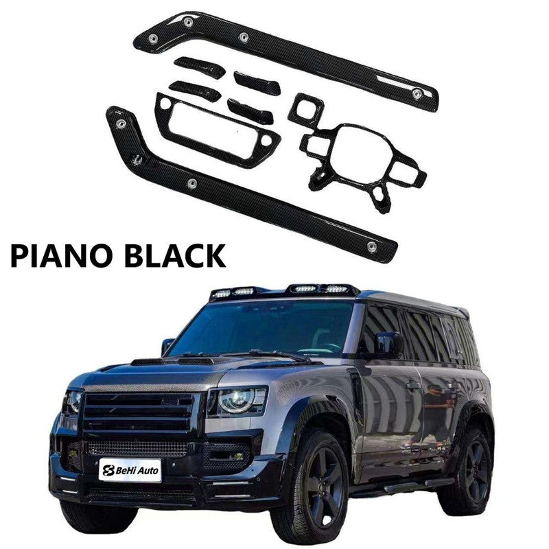 Car Craft Compatible With Range Land Rover Defender 90 110 L663 Lr129997 2020+ Car Interior Trim Set Center Console Aremest Panel Side Trim Strips Steering Cover Piano Black - CAR CRAFT INDIA