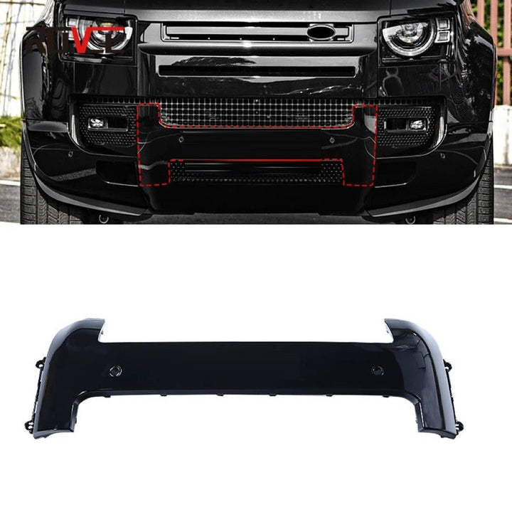 Car Craft Compatible With Range Land Rover Defender 90/110 L663 Lr129997 2020+ Front Bumper Middle Cover Trim Frame Glossy Black - CAR CRAFT INDIA