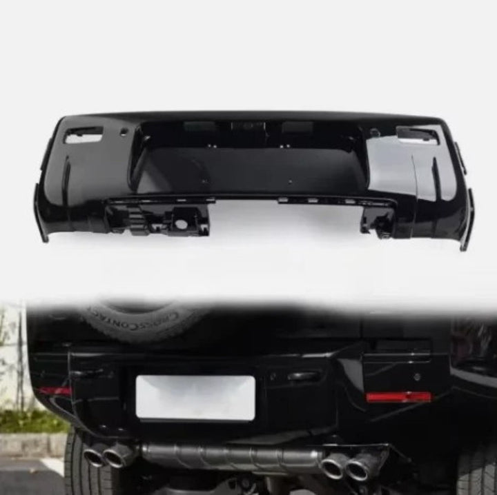 Car Craft Compatible With Range Land Rover Defender 90/110 L663 Lr129997 2020+ Rear Bumper Bracket Trim Cover Glossy Black - CAR CRAFT INDIA