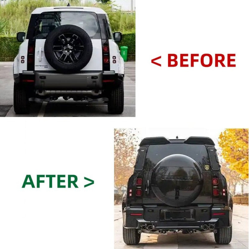 Car Craft Compatible With Range Land Rover Defender 90 110 130 L663 Lr129997 2020+ Upgrade Convert Facelift To Lumma Rear Bumper With Exhaust Tips Bodykit Lumma Style - CAR CRAFT INDIA