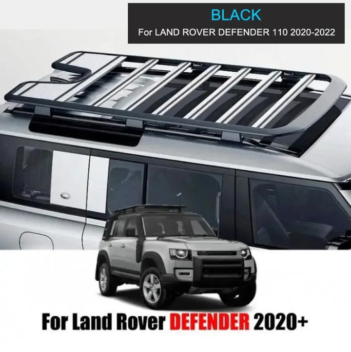 Car Craft Compatible With Range Land Rover Defender 110 L663 Lr129997 2020+ Roof Rail Rack Bars Luggage Rack Carrier Bar 4 Door 110 Black - CAR CRAFT INDIA