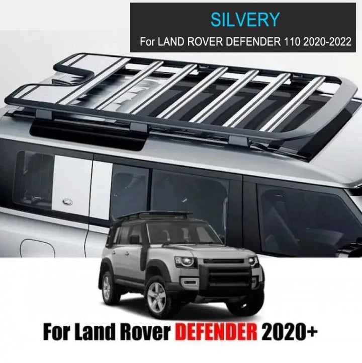 Car Craft Compatible With Range Land Rover Defender 110 L663 Lr129997 2020+ Roof Rail Rack Bars Luggage Rack Carrier Bar 4 Door 110 Silver - CAR CRAFT INDIA