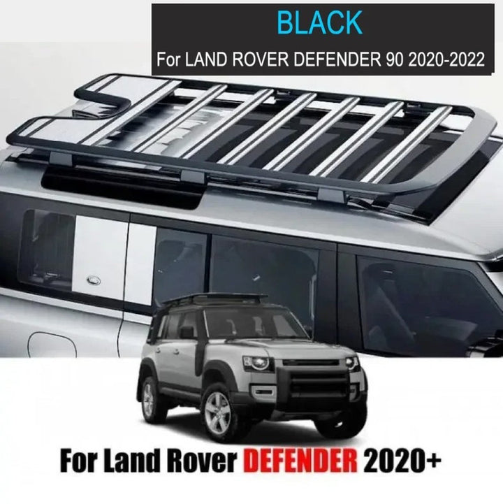 Car Craft Compatible With Range Land Rover Defender 90 L663 Lr129997 2020+ Roof Rail Rack Bars Luggage Rack Carrier Bar 2 Door 90 Black - CAR CRAFT INDIA