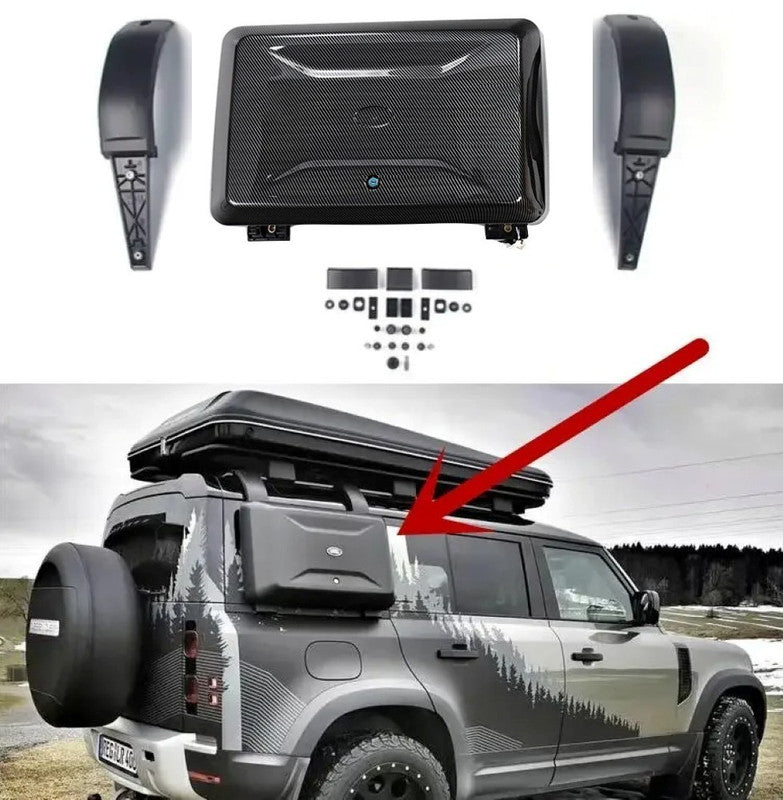 Car Craft Compatible With Range Land Rover Defender 90 110 L663 Lr129997 2020+ Side Window Schoolbag External Hanging Device Luggage Storage Box Toolbox Small Schoolbag Carbon Fiber - CAR CRAFT INDIA