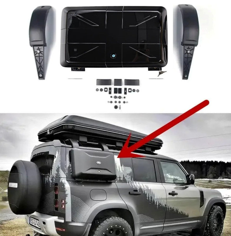 Car Craft Compatible With Range Land Rover Defender 90 110 L663 Lr129997 2020+ Side Window Schoolbag External Hanging Device Luggage Storage Box Toolbox Small Schoolbag Union Jack Flag - CAR CRAFT INDIA