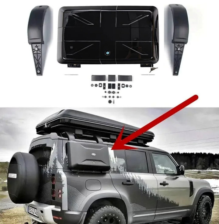 Car Craft Compatible With Range Land Rover Defender 90 110 L663 Lr129997 2020+ Side Window Schoolbag External Hanging Device Luggage Storage Box Toolbox Small Schoolbag Union Jack Flag - CAR CRAFT INDIA