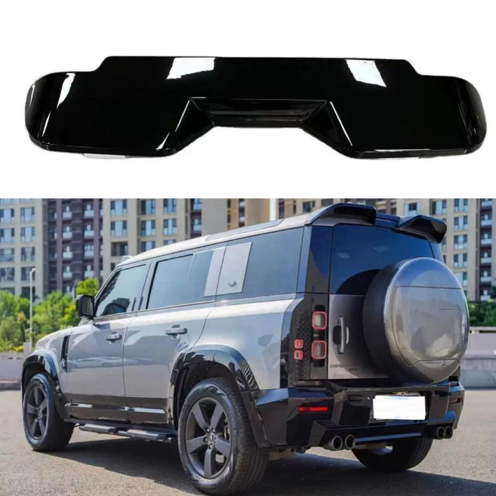 Car Craft Compatible With Range Land Rover Defender 90/110 L663 Lr129997 2020+ Rear Roof Top Wing Lip Spoiler Splitter Skirt Boot Glossy Black C - CAR CRAFT INDIA
