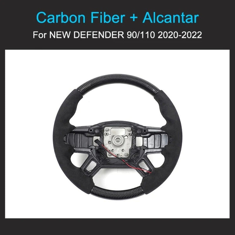 Car Craft Compatible With Range Land Rover Defender 90 110 130 L663 Lr129997 2020+ Car Steering Wheel Carbon Fiber Alcantara - CAR CRAFT INDIA