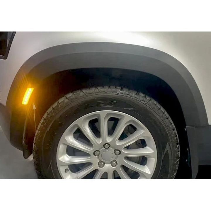 Car Craft Compatible With Range Land Rover Defender 110 L663 Lr129997 2020+ Wide Style Body Kit Upgrade Wheel Arches Extension Trims 4 Door 110 With Led - CAR CRAFT INDIA