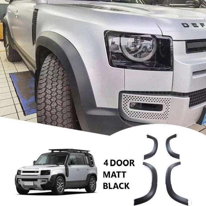 Car Craft Compatible With Range Land Rover Defender 110 L663 Lr129997 2020+ Wide Style Body Kit Upgrade Wheel Arches Extension Trims 4 Door 110 Matt Black - CAR CRAFT INDIA