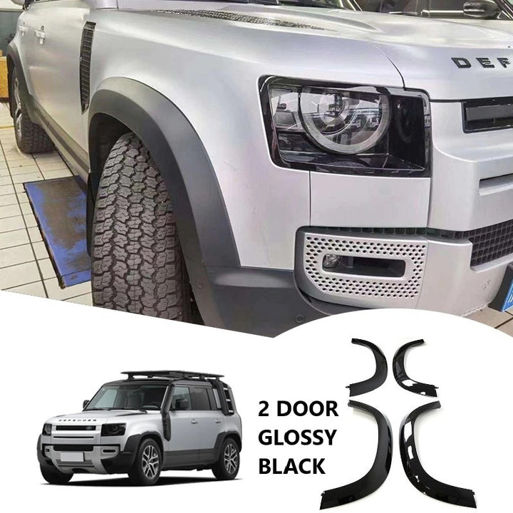 Car Craft Compatible With Range Land Rover Defender 90 L663 Lr129997 2020+ Wide Style Body Kit Upgrade Wheel Arches Extension Trims 2 Door 90 Glossy Black - CAR CRAFT INDIA