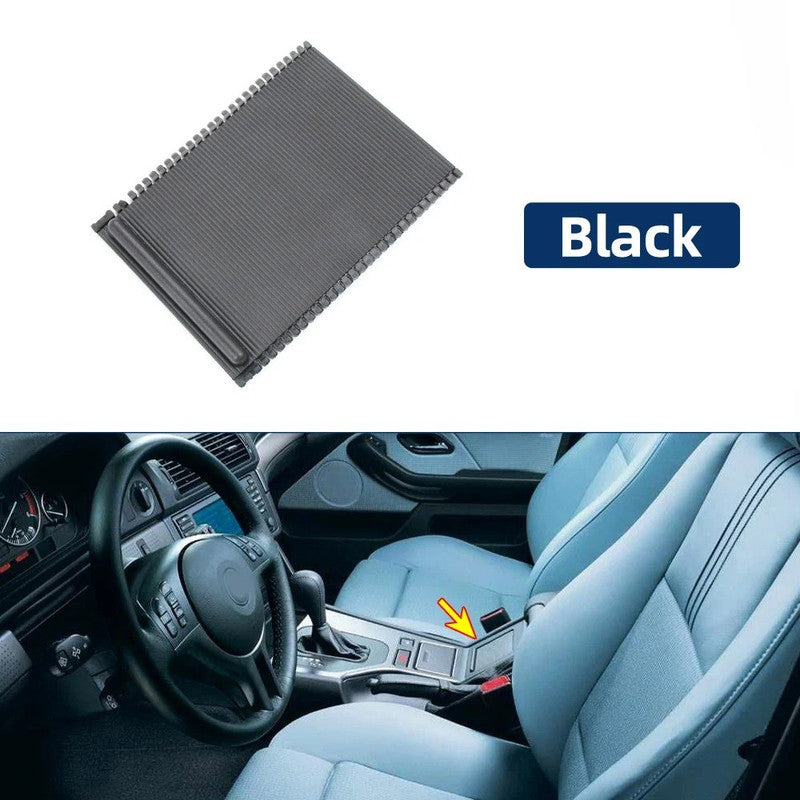 Car Craft Compatible With Bmw 5 Series E39 1995-2003 New Car Center Console Cover Slide Roller Blind Cover Water Cup Holder Curtain Ã¯Â»Â¿ Tray 51168159698-1 Black CC-9009
