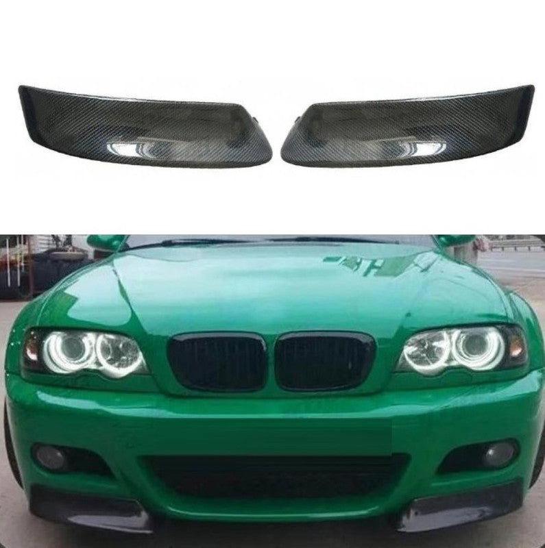 Car Craft Compatible With Bmw 3 Series E46 1999-2005 Front Bumper Splitter Skirst Trim Lip Real Carbon Fiber CC-8549