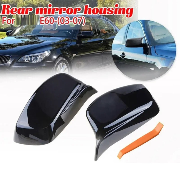 Car Craft Compatible With Bmw 5 Series E60 E61 6 Series E63 E64 2004-2007 M3 M4 M5 M6 M7 Side Rear View Case Door Wing Cap Shell Housing Mirror Covers Glossy Black