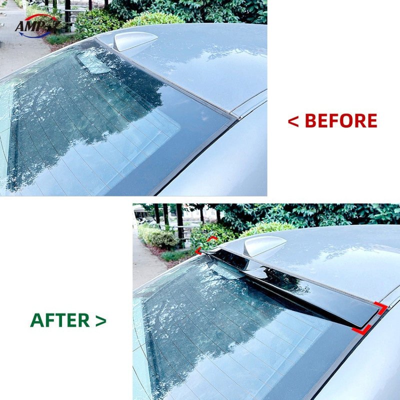 Car Craft Compatible With Bmw 5 Series E60 2004-2009 Rear Roof Wing Lip Spoiler Carbon Fiber Look Zst-785 Cf