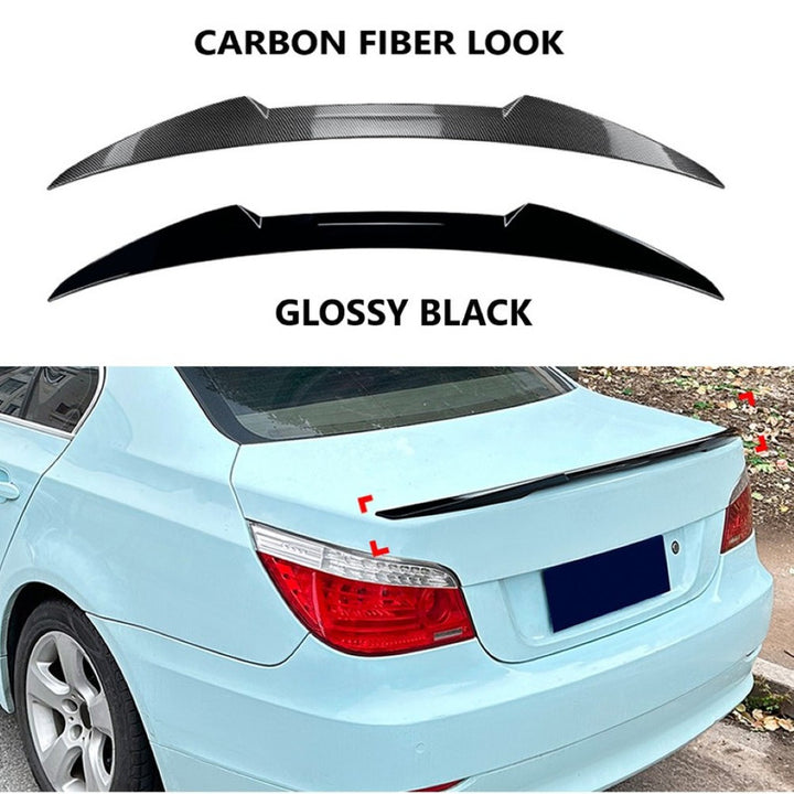Car Craft Compatible With Bmw 5 Series E60 2004-2010 Rear Trunk Boot Roof Wing Lip Spoiler Splitter Skirts M4 Style Zst-928 Gb Glossy Black