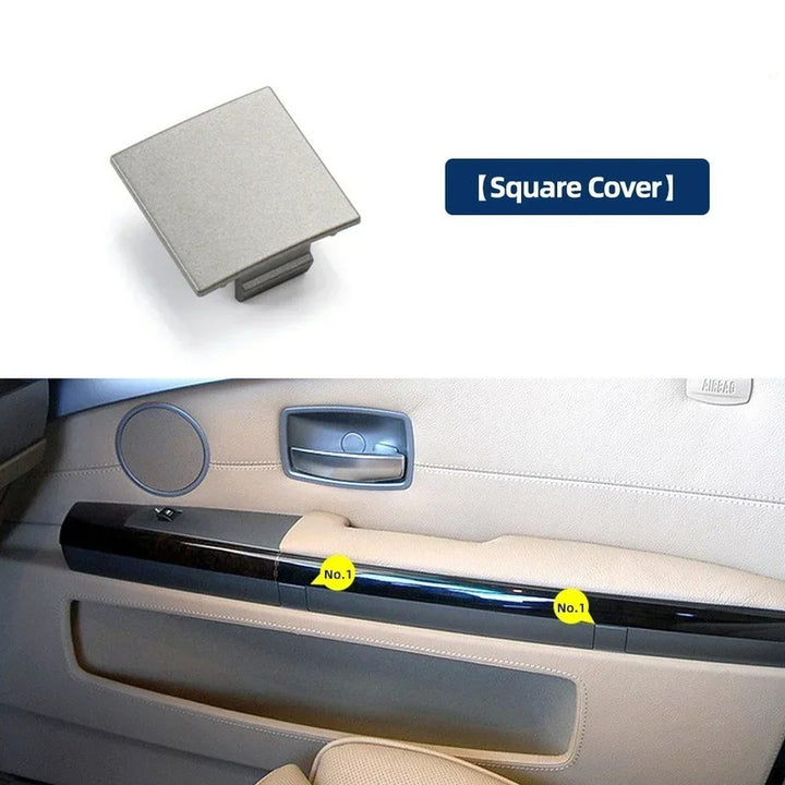 Car Craft Compatible With Bmw 7 Series E65 E66 745i 2002-2008 Auto Front Inner Door Flap Covers Auto Door Screw Panel Cover Plug 51417025647 Silver Square CC-9010