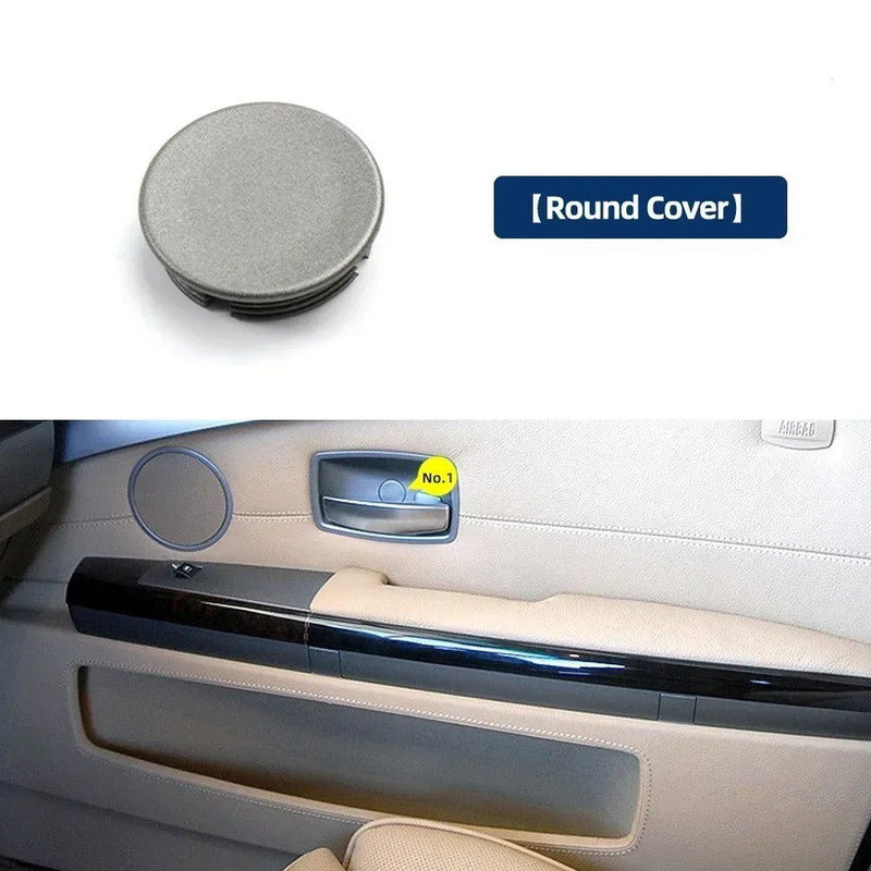 Car Craft Compatible With Bmw 7 Series E65 E66 745i 2002-2008 Auto Front Inner Door Flap Covers Auto Door Screw Panel Cover Plug 51417149974 Silver Round CC-9011