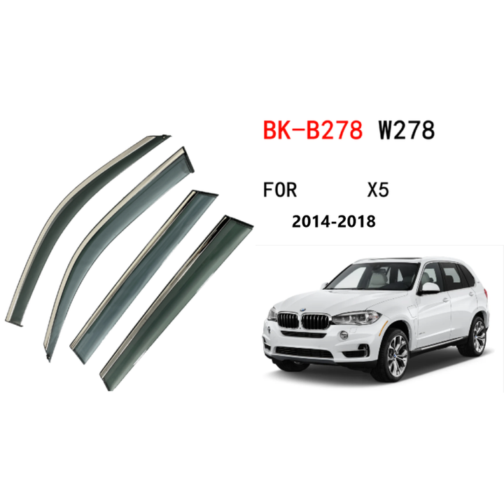 Car Craft Compatible With Bmw X5 F15 2014-2018 Rain Shine Side Window Wind Deflectors Rain Sun Guard Door Visor Doorvisor Deflector Visor Shades Ventvisor Strip CC-7662 - CAR CRAFT INDIA