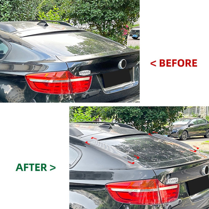 Car Craft Compatible With Bmw X6 E71 2007-2014 Rear Side Spoiler Splitter Skirst Canard Flag Glossy Black Zst-881 Gb