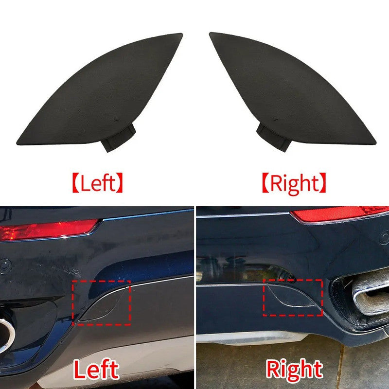 Car Craft Compatible With Bmw X6 E71 2006-2014 Rear Bumper Tow Hook Towing Tochan Trailer Cover 51127176251 Unpainted Left - CAR CRAFT INDIA