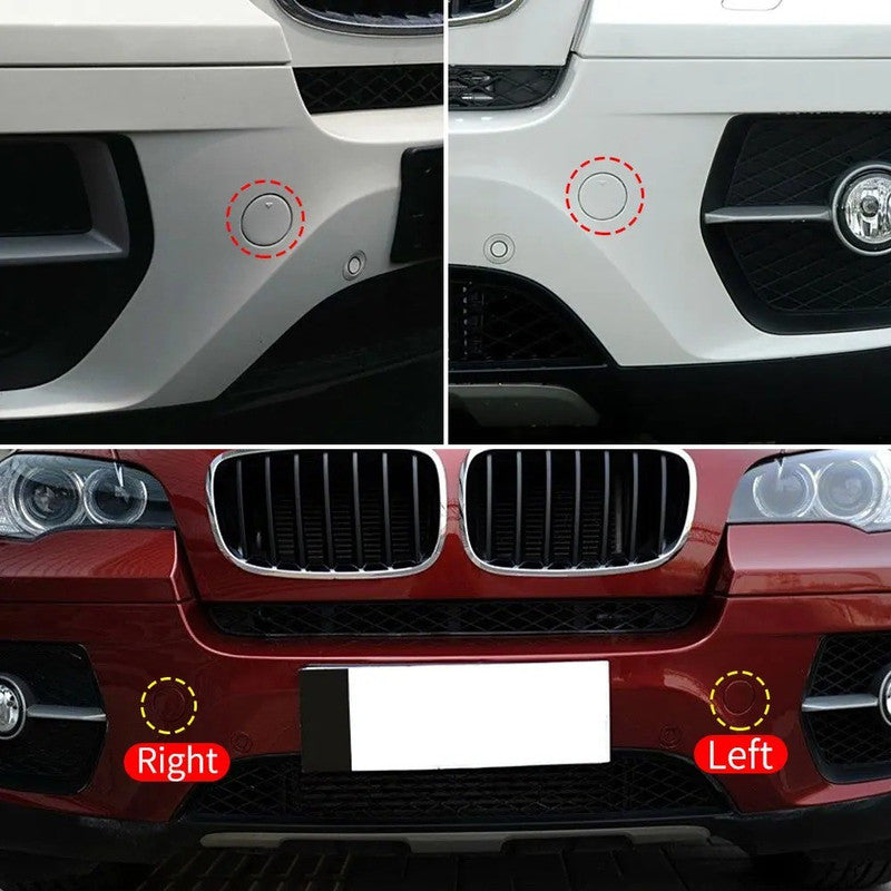 Car Craft Compatible With Bmw X6 E71 2006-2014 Front Bumper Tow Hook Towing Tochan Trailer Cover 51117074459 Unpainted Left - CAR CRAFT INDIA