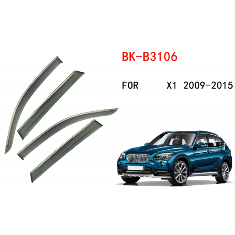 Car Craft Compatible With Bmw X1 E84 2012-2015 Rain Shine Side Window Wind Deflectors Rain Sun Guard Door Visor Doorvisor Deflector Visor Shades Ventvisor Strip CC-7668 - CAR CRAFT INDIA