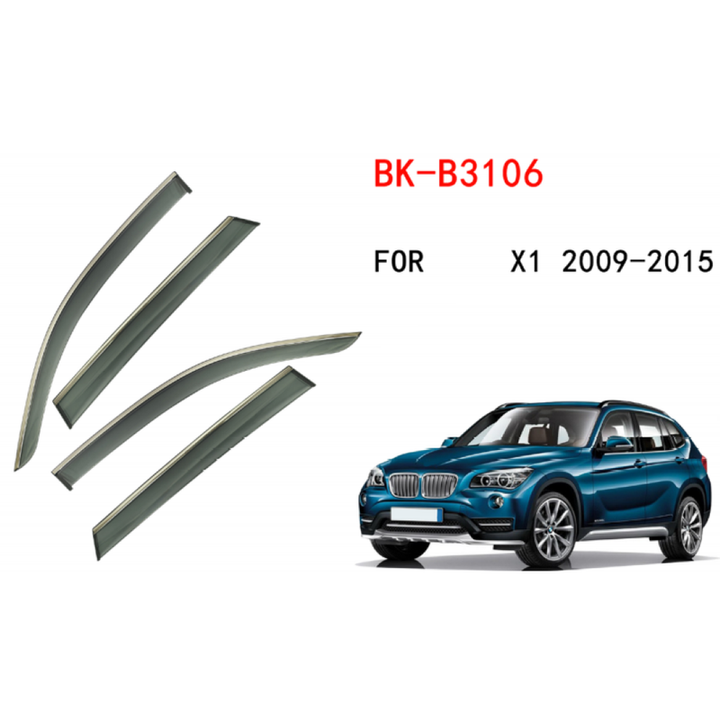Car Craft Compatible With Bmw X1 E84 2012-2015 Rain Shine Side Window Wind Deflectors Rain Sun Guard Door Visor Doorvisor Deflector Visor Shades Ventvisor Strip CC-7668 - CAR CRAFT INDIA