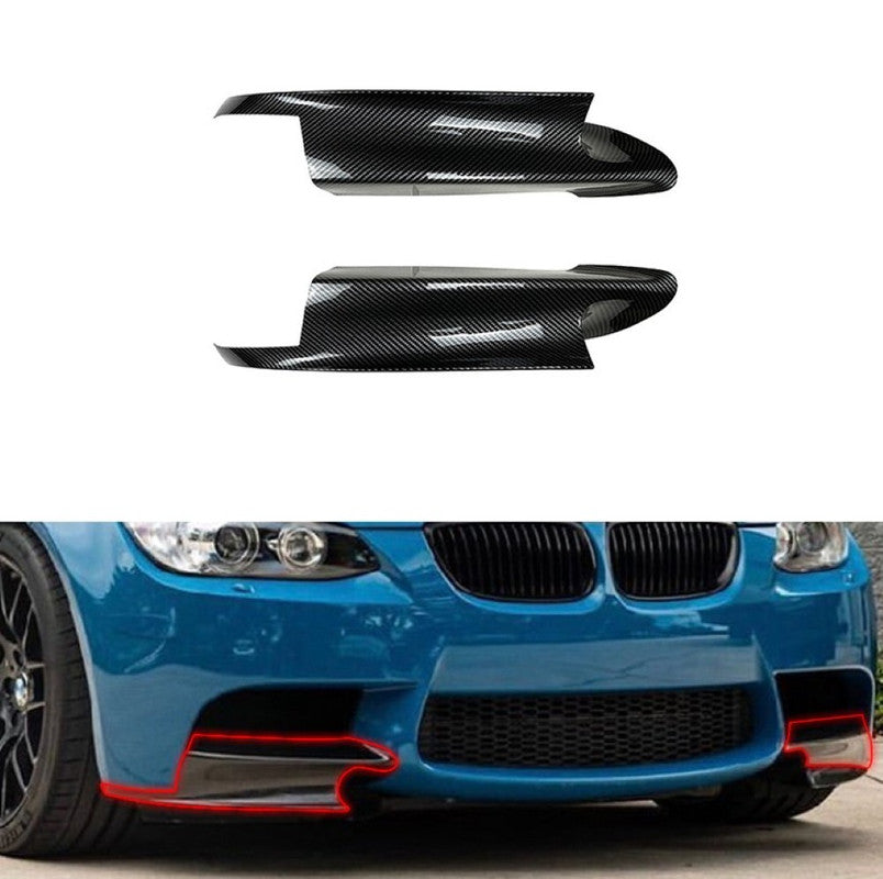 Car Craft Compatible With Bmw 3 Series E90 E91 E92 2007-2011 M Sports Front Bumper Lip Splitter Skirts Canard Carbon Fiber Look Zst- 477 Cf