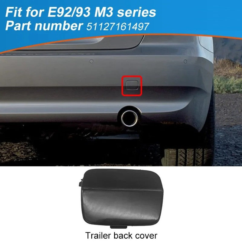 Car Craft Compatible With Bmw 3 Series E92 E93 M3 M4 2007-2010 M Sport Rear Bumper Tow Hook Towing Tochan Trailer Cover 51117187956 Unpainted Usa - CAR CRAFT INDIA