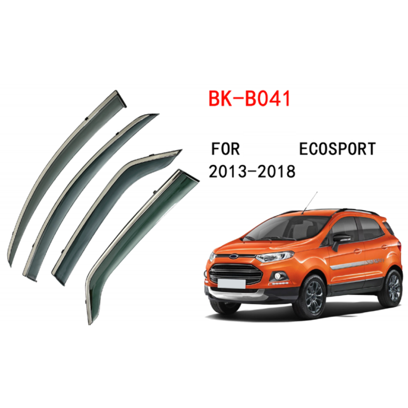 Car Craft Compatible With Ford Ecosport 2013-2019 Rain Shine Side Window Wind Deflectors Rain Sun Guard Door Visor Doorvisor Deflector Visor Shades Ventvisor Strip CC-7678 - CAR CRAFT INDIA