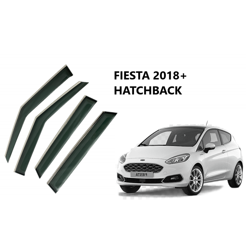 Car Craft Compatible With Ford Fiesta Hatchback 2018 Rain Shine Side Window Wind Deflectors Rain Sun Guard Door Visor Doorvisor Deflector Visor Shades Ventvisor Strip Usa CC-7679 - CAR CRAFT INDIA