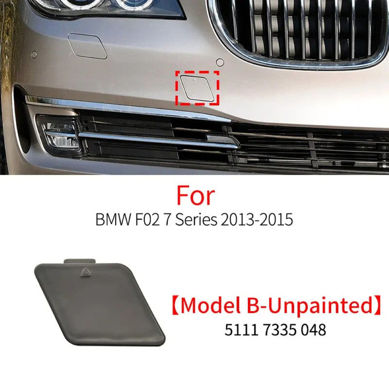 Car Craft Compatible With Bmw 7 Series F02 Lci 2013-2015 Front Bumper Tow Hook Towing Tochan Trailer Cover 51117335048 Unpainted B - CAR CRAFT INDIA