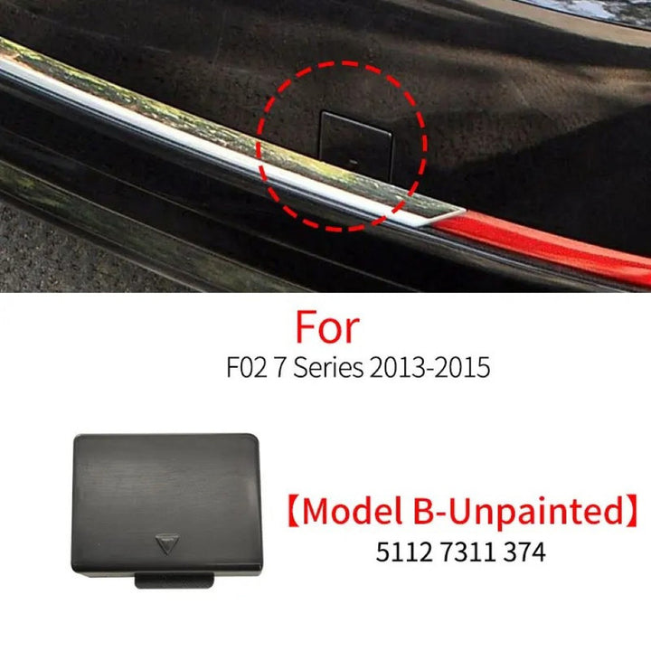 Car Craft Compatible With Bmw 7 Series F02 Lci 2013-2015 Rear Bumper Tow Hook Towing Tochan Trailer Cover 51127311374 Unpainted B - CAR CRAFT INDIA