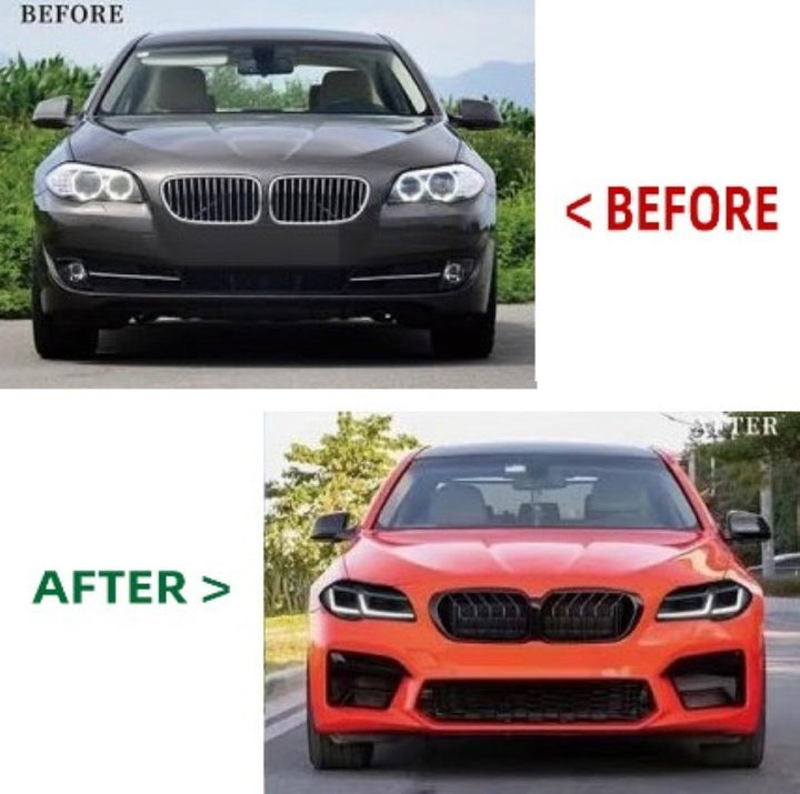 Car Craft Compatible With Bmw 5 Series F10 2010-2017 Front Bumper Upgrade Convert To G30 M5 Style Bumper Bodykit