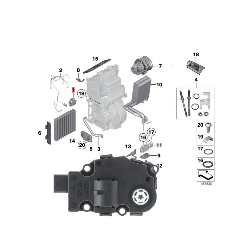 Car Craft Compatible With Bmw 7 Series F02 09-14 6 5 Series F10 F07 F02 F12 11-17 Rolls Royce Ghost 14-18 Phantom 13-17 Dawn 15 Hvac Air Ac Heater Flap Damper Actuator Motor Evaporator 64119319037 - CAR CRAFT INDIA