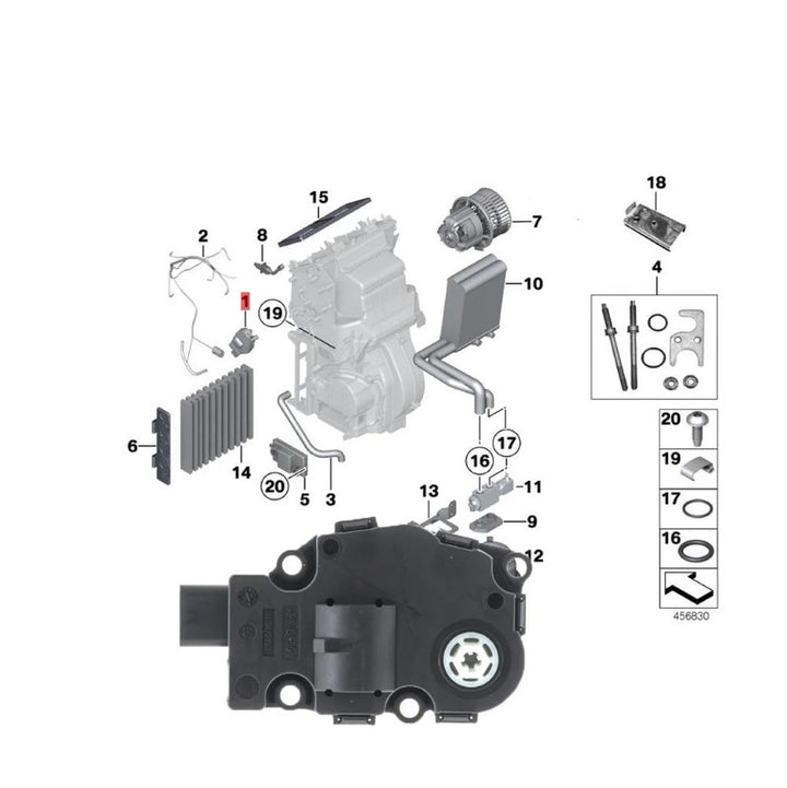 Car Craft Compatible With Bmw 7 Series F02 09-14 6 5 Series F10 F07 F02 F12 11-17 Rolls Royce Ghost 14-18 Phantom 13-17 Dawn 15 Hvac Air Ac Heater Flap Damper Actuator Motor Evaporator 64119319037 - CAR CRAFT INDIA
