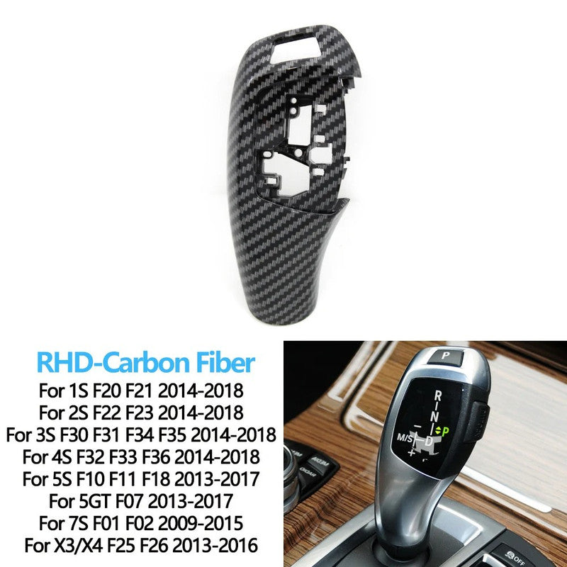 Car Craft Compatible With Bmw 1 2 3 4 5 6 7 Series F20 14-18 F22 14-18 F30 F34 14-18 F32 F36 14-18 F10 F07 13-17 F01 F02 09-15 X3 X4 F25 F26 13-16 Gear Shift Knob Trim Cover 61319259006-a1-2 Carbon CC-7820 - CAR CRAFT INDIA