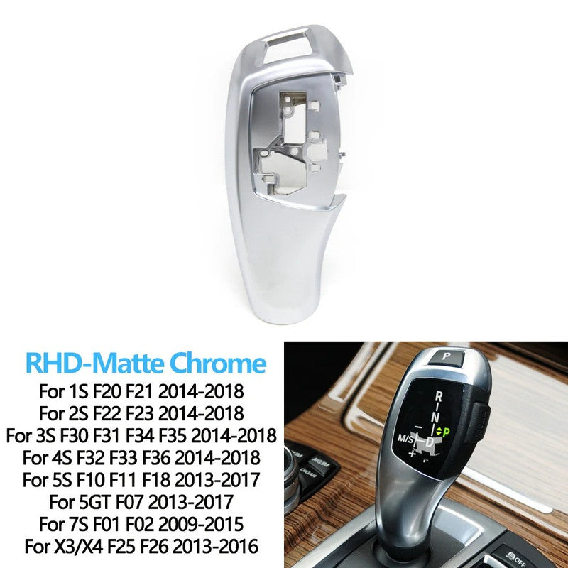 Car Craft Compatible With Bmw 1 2 3 4 5 6 7 Series F20 14-18 F22 14-18 F30 F34 14-18 F32 F36 14-18 F10 F07 13-17 F01 F02 09-15 X3 X4 F25 F26 13-16 Gear Shift Knob Trim Cover 61319259006-a1-1 Silver CC-7819 - CAR CRAFT INDIA