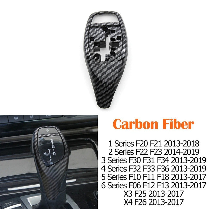 Car Craft Compatible With Bmw 1 2 3 4 5 6 7 Series F20 F22 F30 F34 14-18 F32 14-18 F10 F07 F12 F06 13-17 F01 F02 09-15 X3 X4 F25 F26 13-16 Gear Shift Knob Trim Cover 61319252141-a3-2 Carbon Fiber CC-7829 - CAR CRAFT INDIA