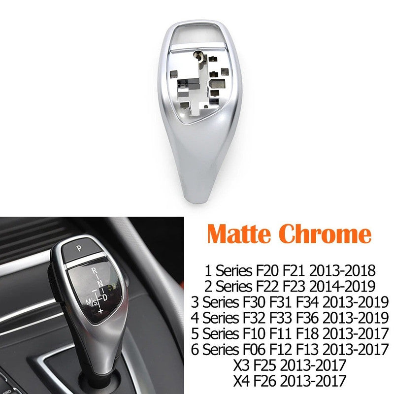 Car Craft Compatible With Bmw 1 2 3 4 5 6 7 Series F20 F22 F30 F34 14-18 F32 14-18 F10 F07 F12 F06 13-17 F01 F02 09-15 X3 X4 F25 F26 13-16 Gear Shift Knob Trim Cover 61319252141-a3-1 Silver Chrome CC-7828 - CAR CRAFT INDIA