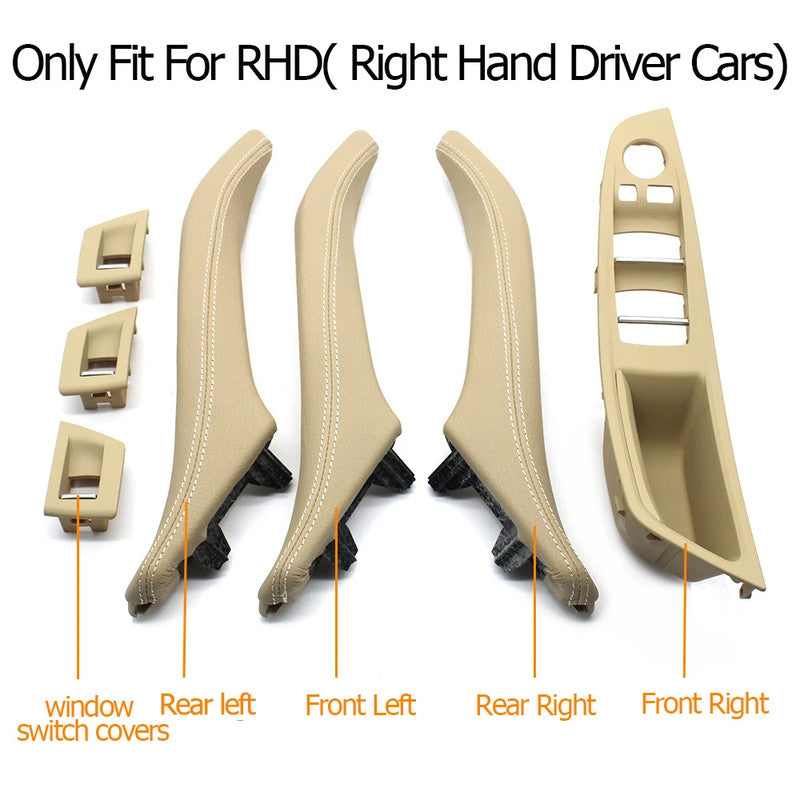 Car Craft Compatible With Bmw 5 Series F10 2010-2017 Car Interior Door Armrest Inside Pull Handle Full Set Black 225874 225847l 225848r 225889l 225890r Rhd Model A CC-7861 - CAR CRAFT INDIA