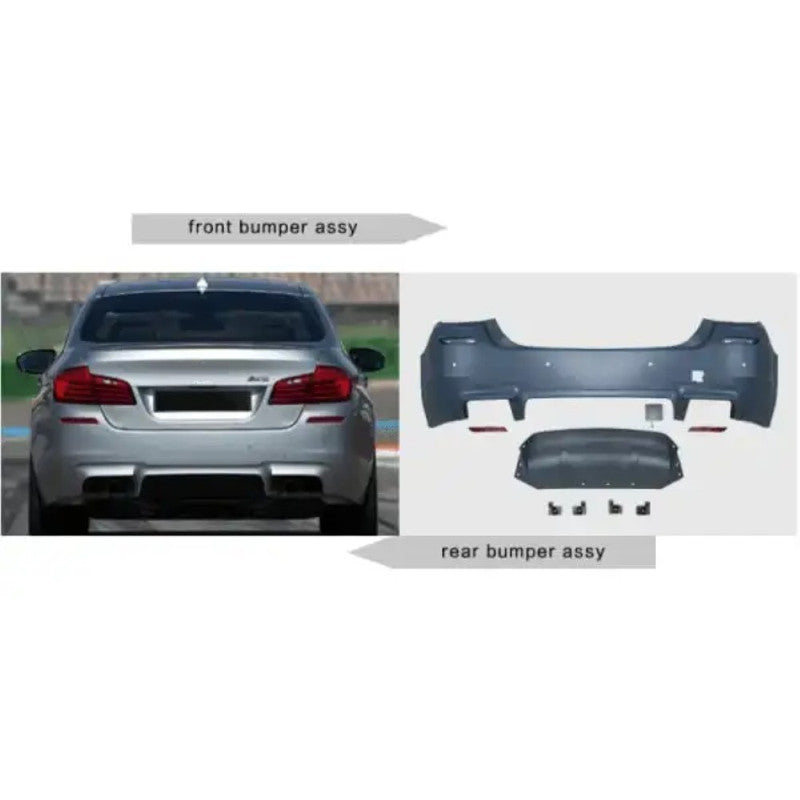 Car Craft Compatible With Bmw 5 Series F10 2010-2017 M Performance M Sports M5 Rear Bumper Bodykit