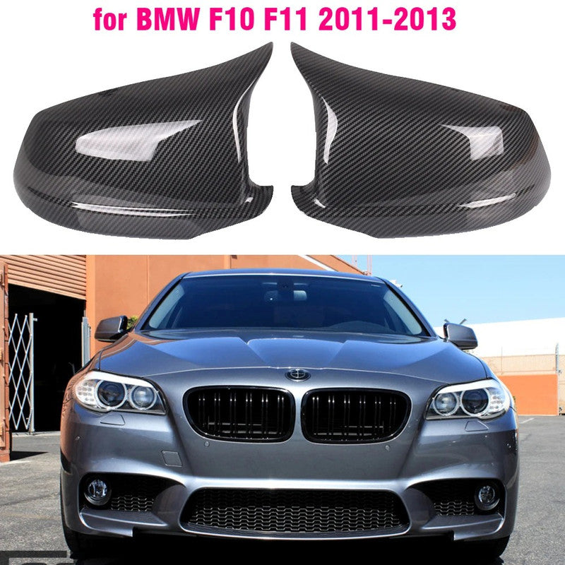 Car Craft Compatible With Bmw 5 Series F10 2010-2013 Pre Lci M3 M4 M5 M6 M7 Side Rear View Case Door Wing Cap Shell Housing Mirror Covers Carbon Fiber Look