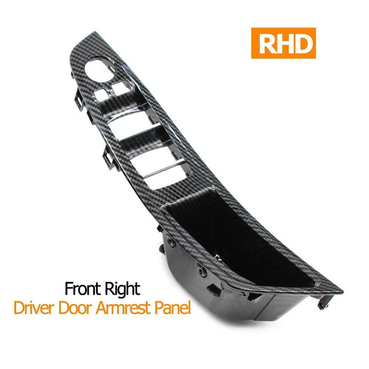 Car Craft Compatible With Bmw 5 Series F10 2010-2017 Car Interior Door Armrest Inside Pull Handle Driver Side Carbon Fiber 51417225874-2 Rhd Model A CC-7880 - CAR CRAFT INDIA