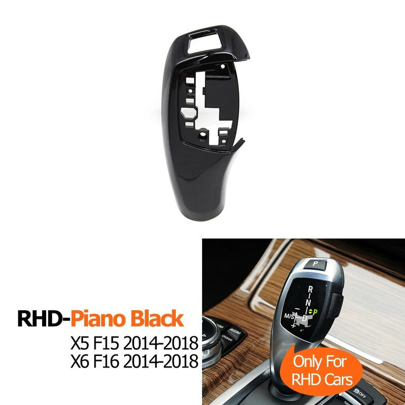 Car Craft Compatible With Bmw X5 X6 Series F15 F16 2014-2018 Car Gear Shifter Leaver Knob Shift Lever Cover Replacement 61319346826-a-3 Model A Piano Glossy Black CC-7815 - CAR CRAFT INDIA