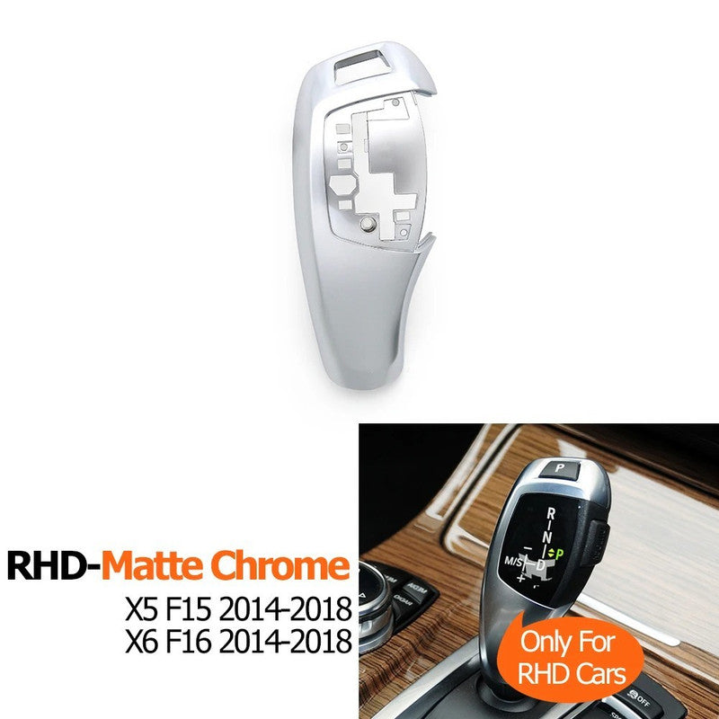 Car Craft Compatible With Bmw X5 X6 Series F15 F16 2014-2018 Car Gear Shifter Leaver Knob Shift Lever Cover Replacement 61319346826-a-1 Model A Silver Chrome CC-7813 - CAR CRAFT INDIA