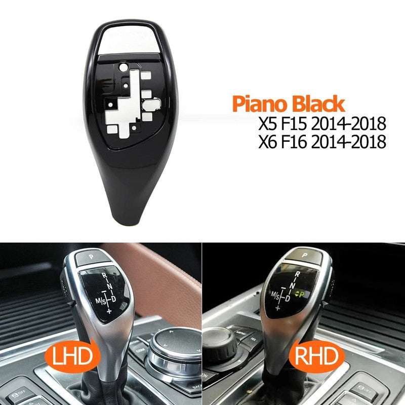 Car Craft Compatible With Bmw X5 X6 Series F15 F16 2014-2018 Car Gear Shifter Leaver Knob Shift Lever Cover Replacement 61319346827-b-3 Model B Piano Glossy Black M Sport CC-7818 - CAR CRAFT INDIA